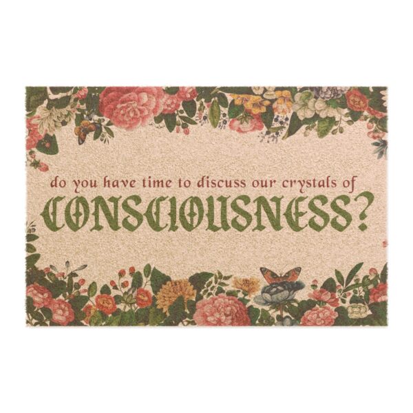 Crystals of Consciousness Doormat White