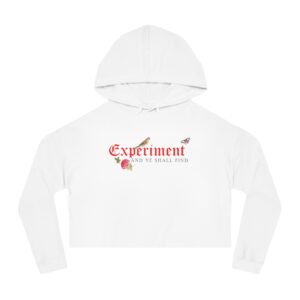 Experiment & Ye Shall Find White Crop Hoodie