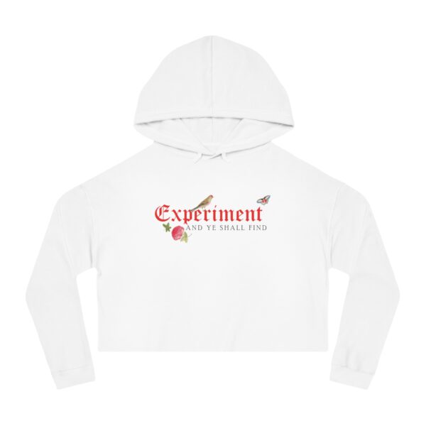 Experiment & Ye Shall Find White Crop Hoodie