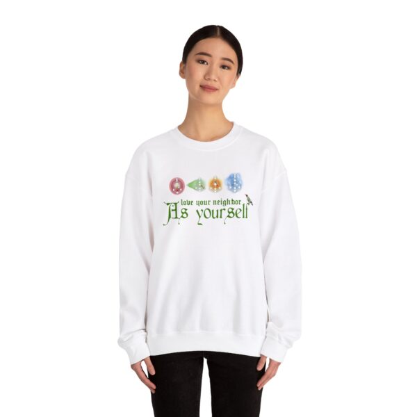 Love Your Neighbor As Yourself White Crewneck